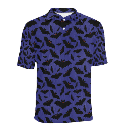 Bat Halloween Pattern Print Design 02 Men Polo Shirt
