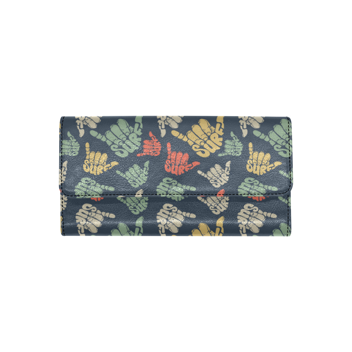 Surf Hand sign Women's Trifold Wallet