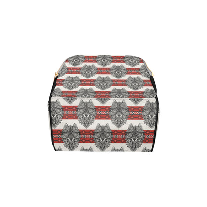 Native Indian Wolf Diaper Bag Backpack