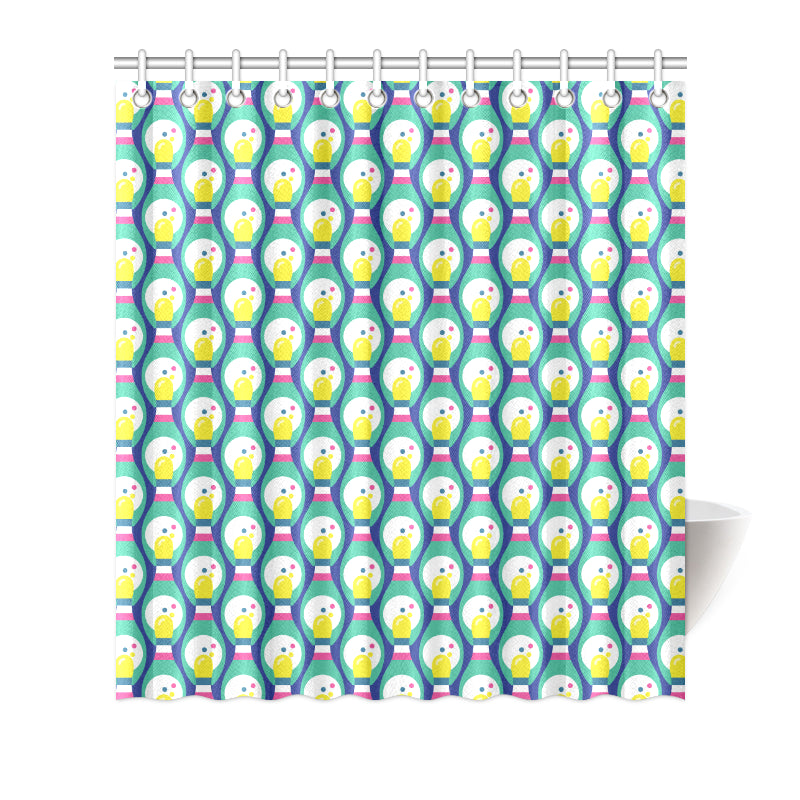 Bowling Pattern Print Design 04 Shower Curtain