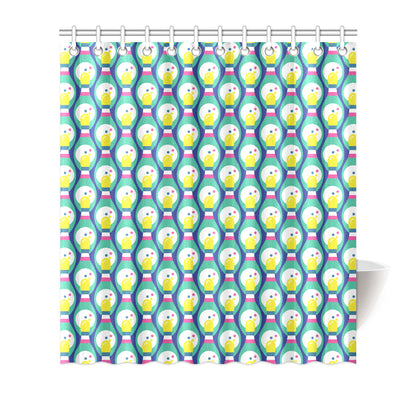 Bowling Pattern Print Design 04 Shower Curtain
