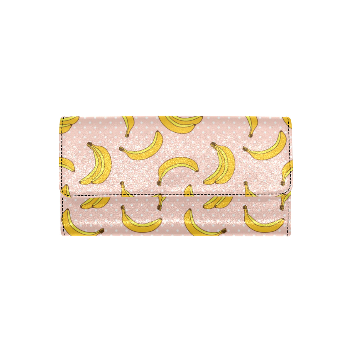 Banana Pattern Print Design BA06 Women's Trifold Wallet