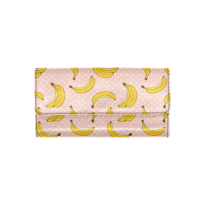 Banana Pattern Print Design BA06 Women's Trifold Wallet