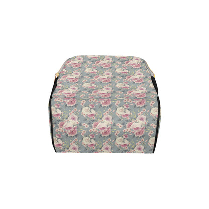 Peony Pattern Print Design PE05 Diaper Bag Backpack
