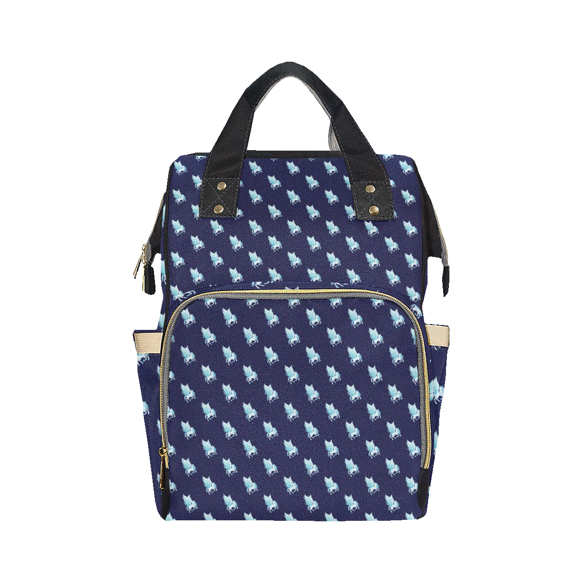 Pegasus Pattern Print Design 03 Diaper Bag Backpack