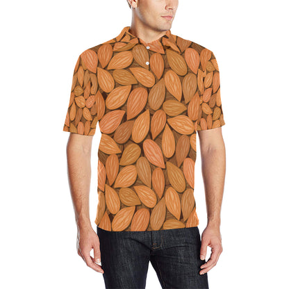 Almond Pattern Print Design 01 Men Polo Shirt