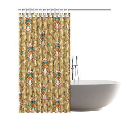 Native Indian Buffalo head Shower Curtain