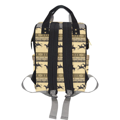 Horse Pattern Prnt Diaper Bag Backpack