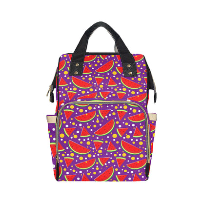 Watermelon Pattern Print Design WM010 Diaper Bag Backpack