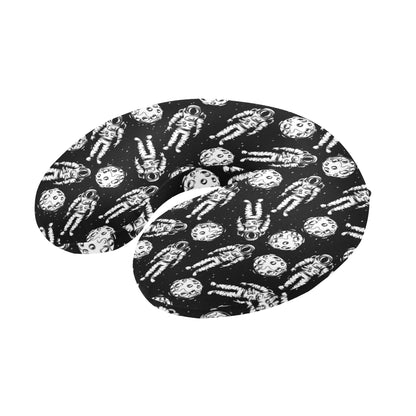 Astronaut Pattern Print Design 03 U-Shaped Travel Neck Pillow