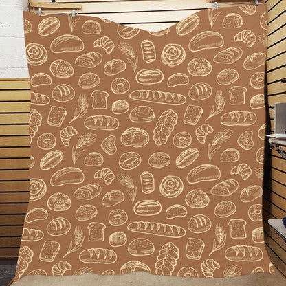 Bread Pattern Print Design 03 Premium Quilt