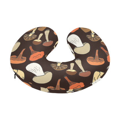 Mushroom Pattern Print Design A05 U-Shaped Travel Neck Pillow