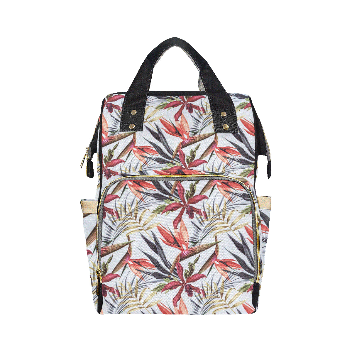 Tropical Flower Pattern Print Design TF021 Diaper Bag Backpack
