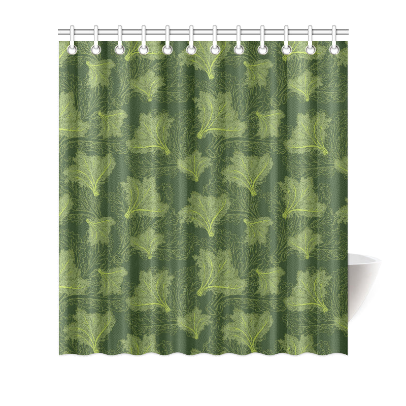 Kale Pattern Print Design 01 Shower Curtain
