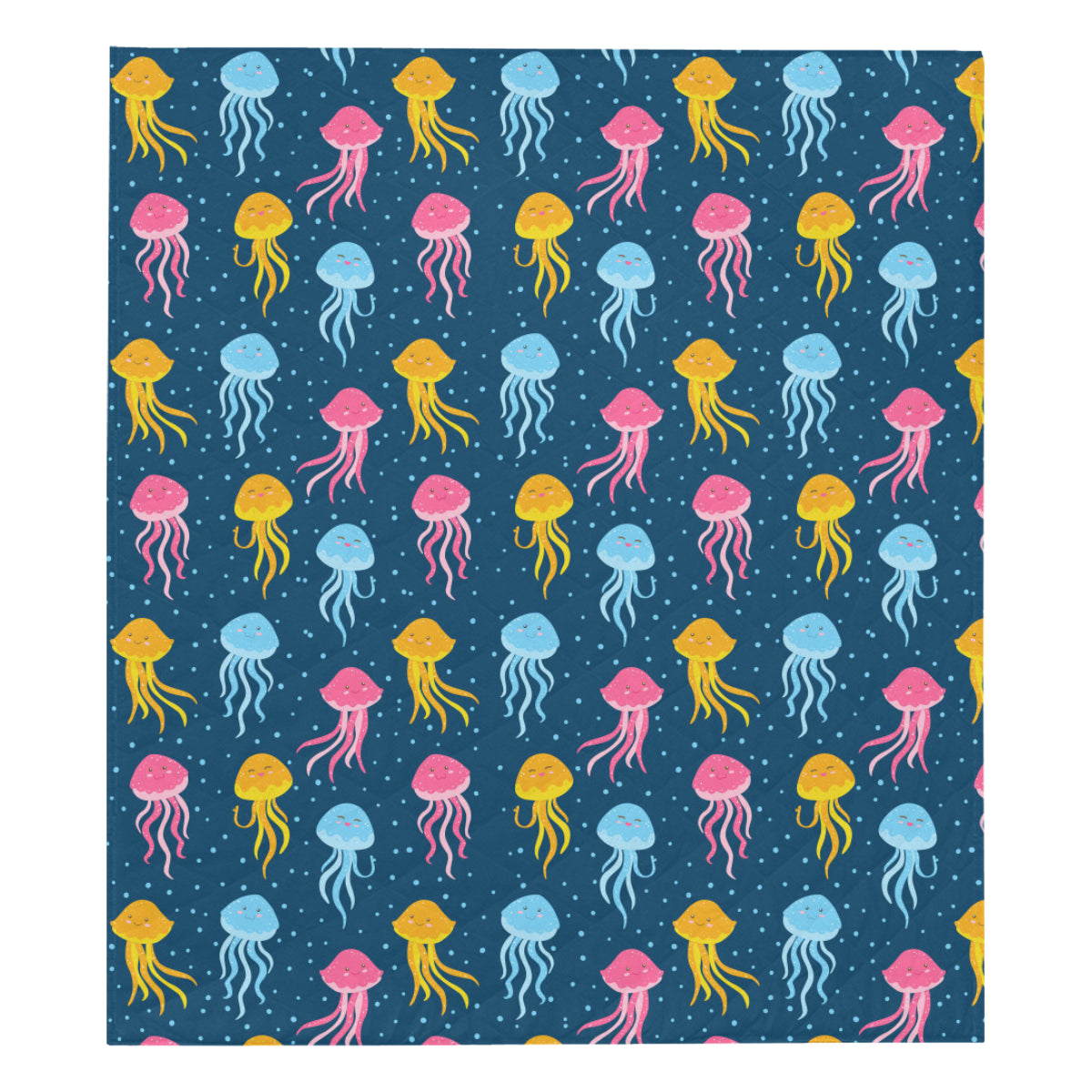 Jellyfish Pattern Print Design 04 Premium Quilt