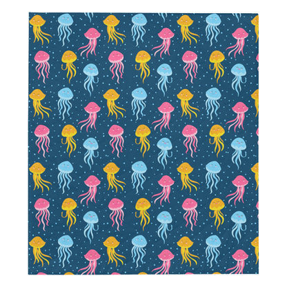 Jellyfish Pattern Print Design 04 Premium Quilt