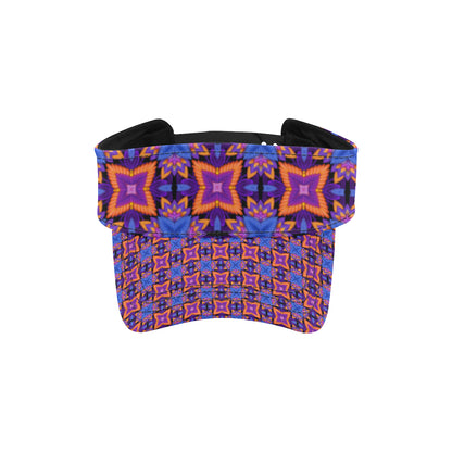 kaleidoscope Purple Orange Print Design Unisex Sun Visor