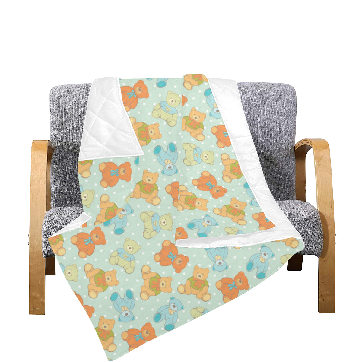 Bear Pattern Print Design 02 Premium Quilt