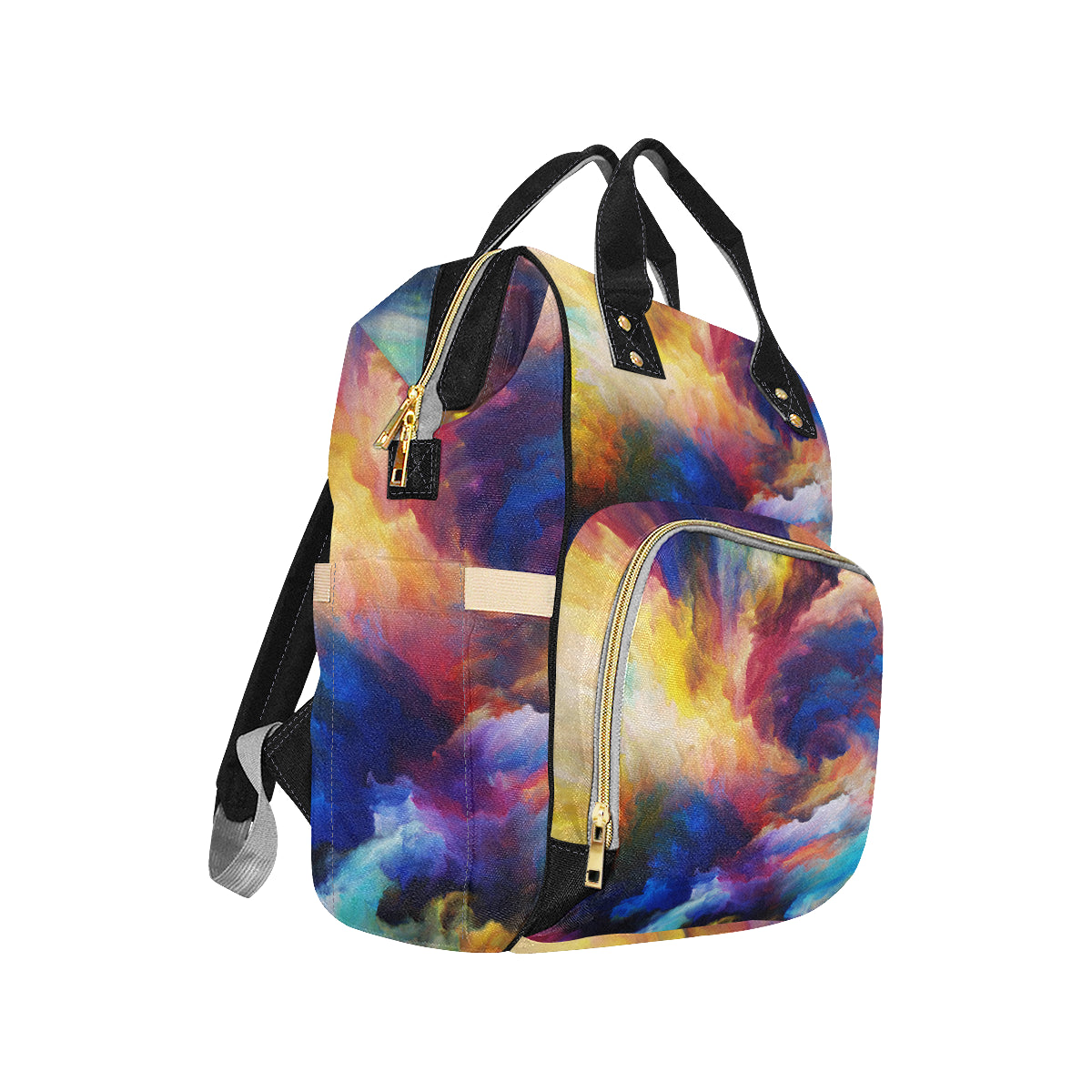 Vortex Twist Swirl Water Color Design Diaper Bag Backpack