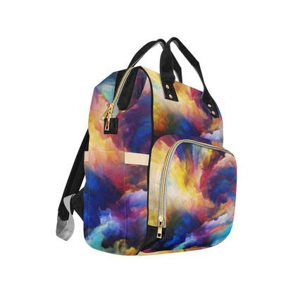 Vortex Twist Swirl Water Color Design Diaper Bag Backpack