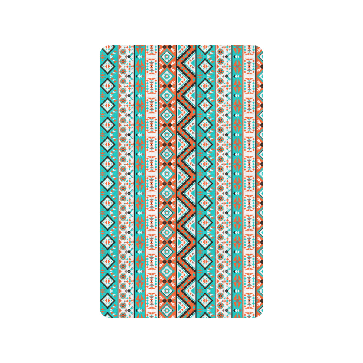 Navajo Style Print Pattern Rubber Doormat