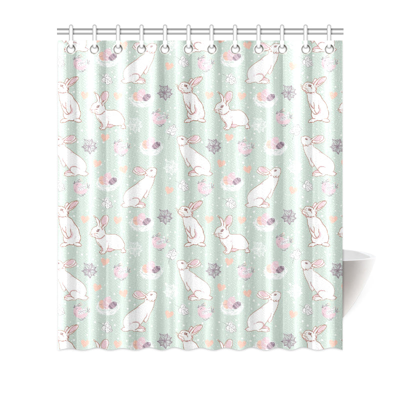 Rabbit Pattern Print Design RB011 Shower Curtain
