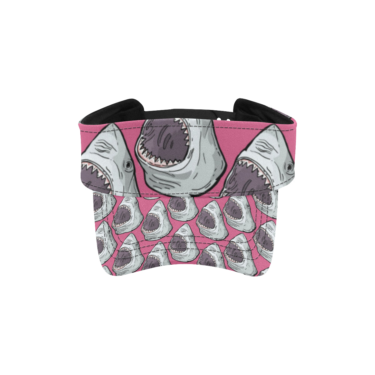 Great White Shark Pattern Print Design 01 Unisex Sun Visor