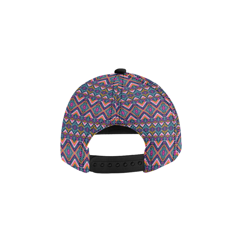 Indian Navajo Pink Themed Design Print Snapback Cap