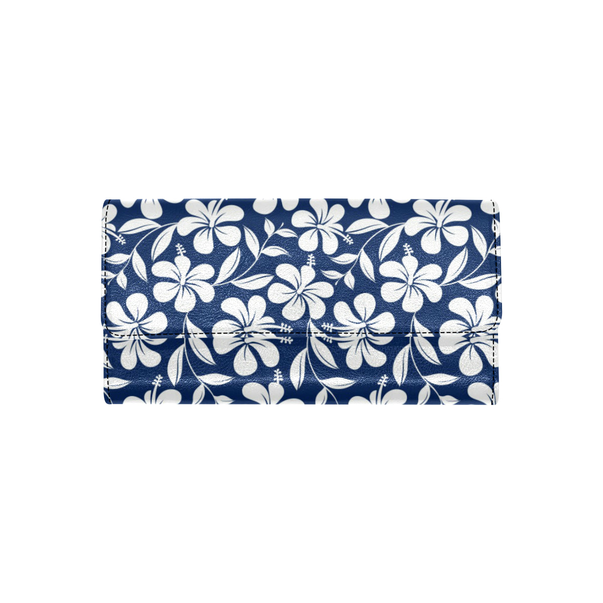 Hibiscus Pattern Print Design HB031 Women's Trifold Wallet