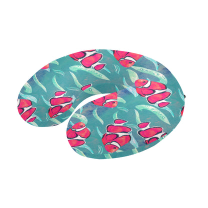 Clownfish Pattern Print Design 02 U-Shaped Travel Neck Pillow