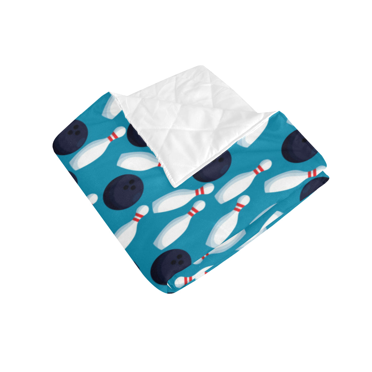 Bowling Pin Pattern Print Design 010 Premium Quilt