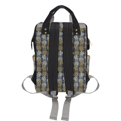 Pineapple Print Design Pattern Diaper Bag Backpack