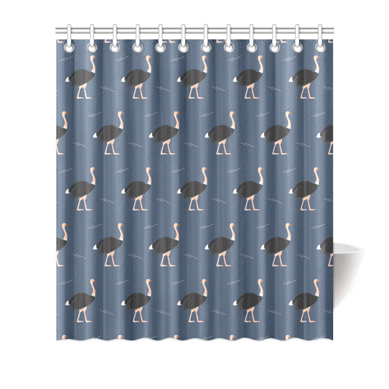Ostrich Pattern Print Design 04 Shower Curtain