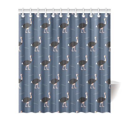 Ostrich Pattern Print Design 04 Shower Curtain