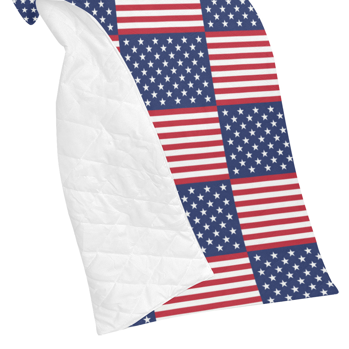 Patriotic US Flag Pattern Print Design A03 Premium Quilt