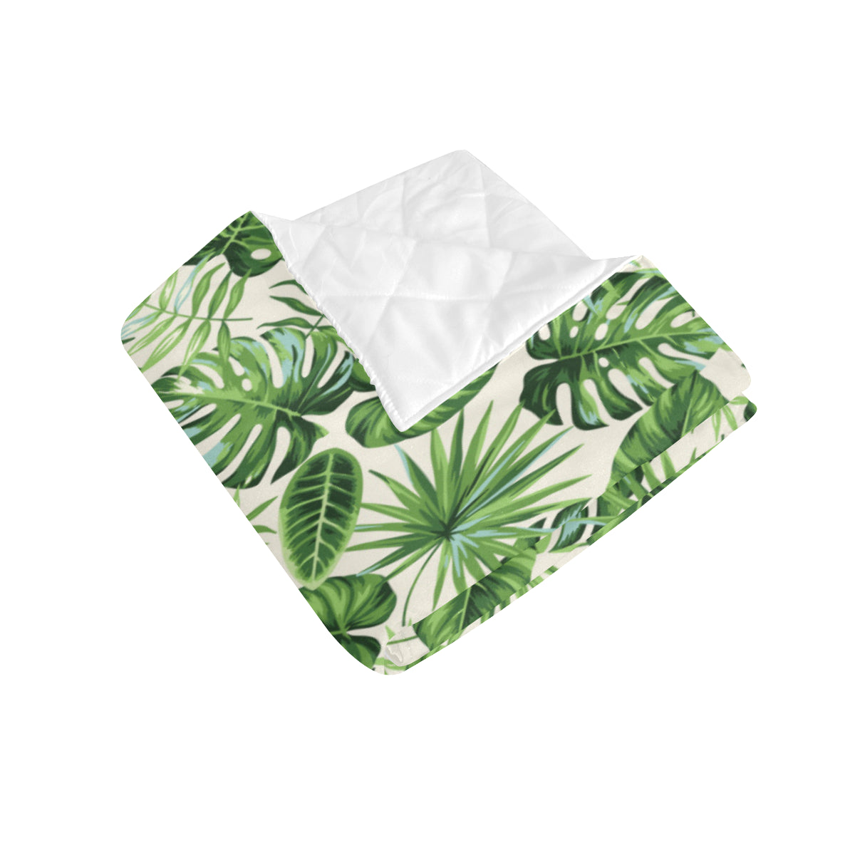 Palm Leaf Pattern Print Design A01 Premium Quilt