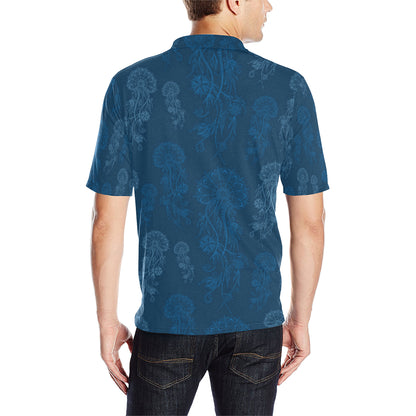 Jellyfish Pattern Print Design 01 Men Polo Shirt