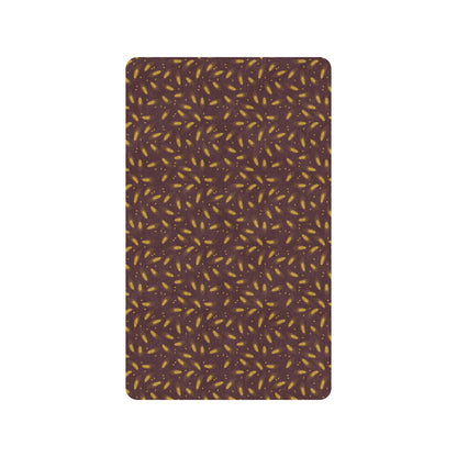 Agricultural Gold Wheat Print Pattern Rubber Doormat