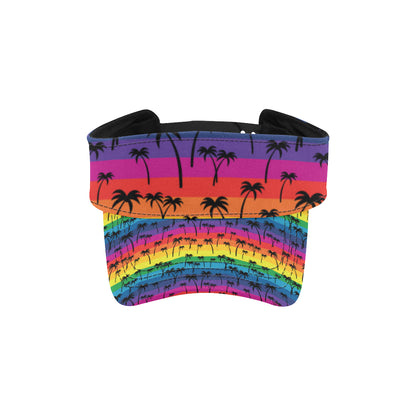 Palm Tree Rainbow Themed Print Unisex Sun Visor