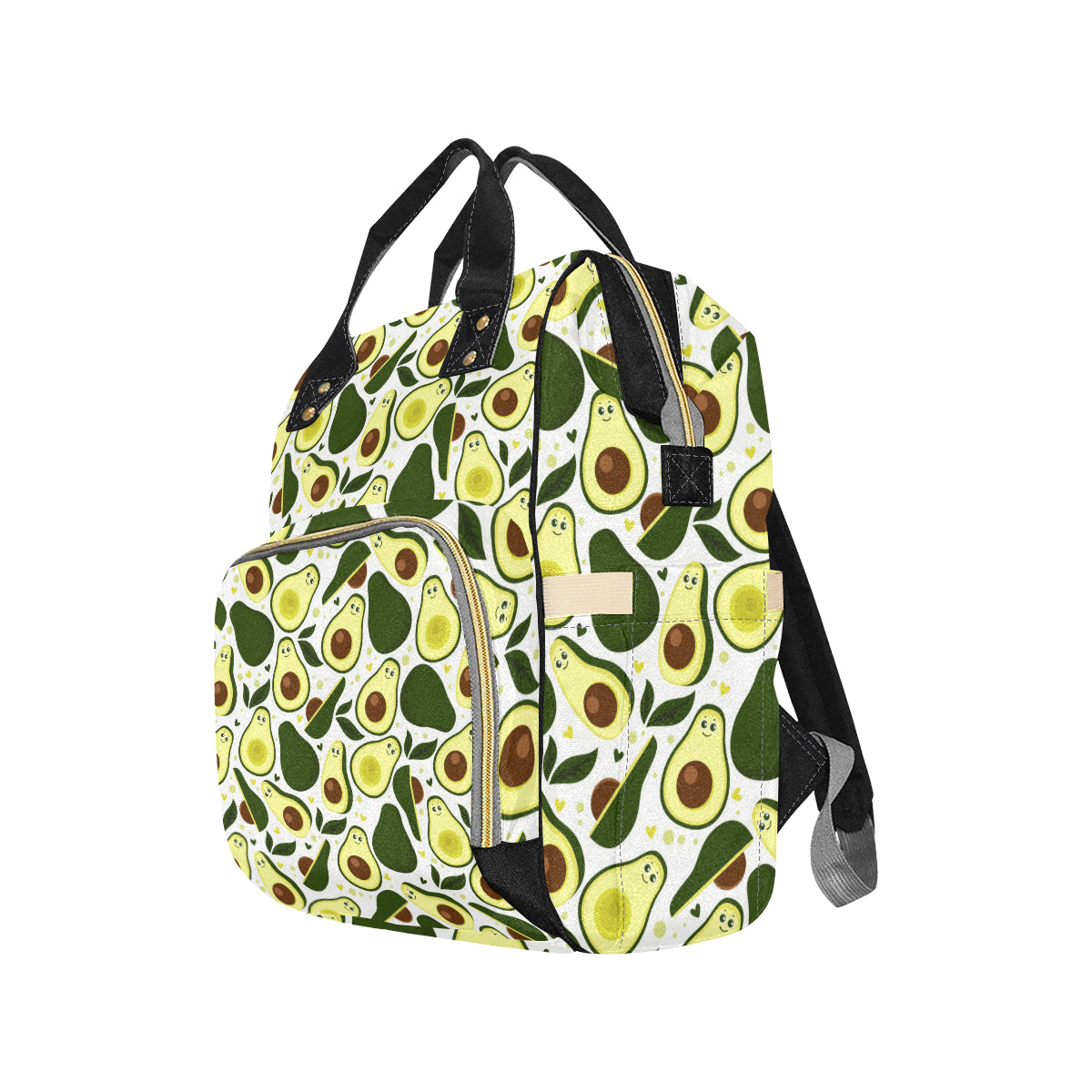Avocado Pattern Print Design AC06 Diaper Bag Backpack