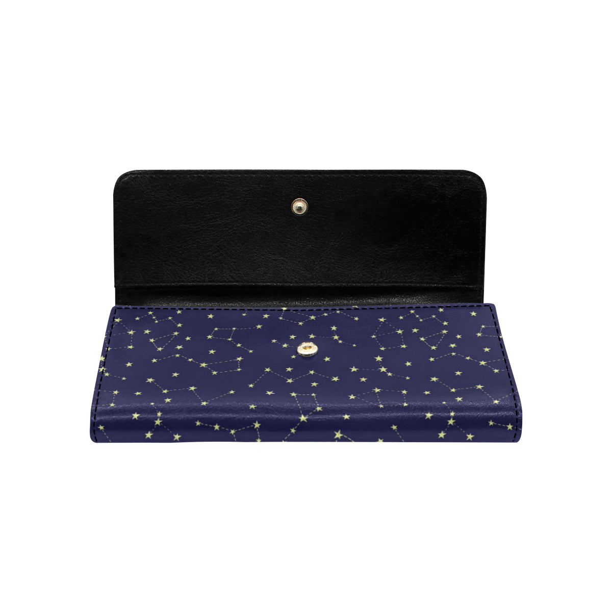Constellation Pattern Print Design 02 Women's Trifold Wallet
