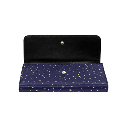 Constellation Pattern Print Design 02 Women's Trifold Wallet