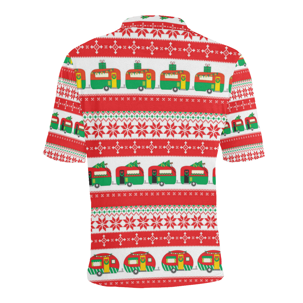 Camper Camping Ugly Christmas Design Print Men Polo Shirt