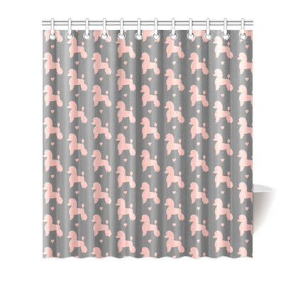 Poodle Pattern Print Design A02 Shower Curtain