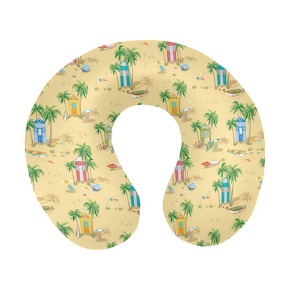 Beach Themed Pattern Print Design 01 U-Shaped Travel Neck Pillow