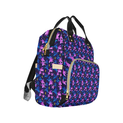 Palm Tree Night Scene Design Print Diaper Bag Backpack