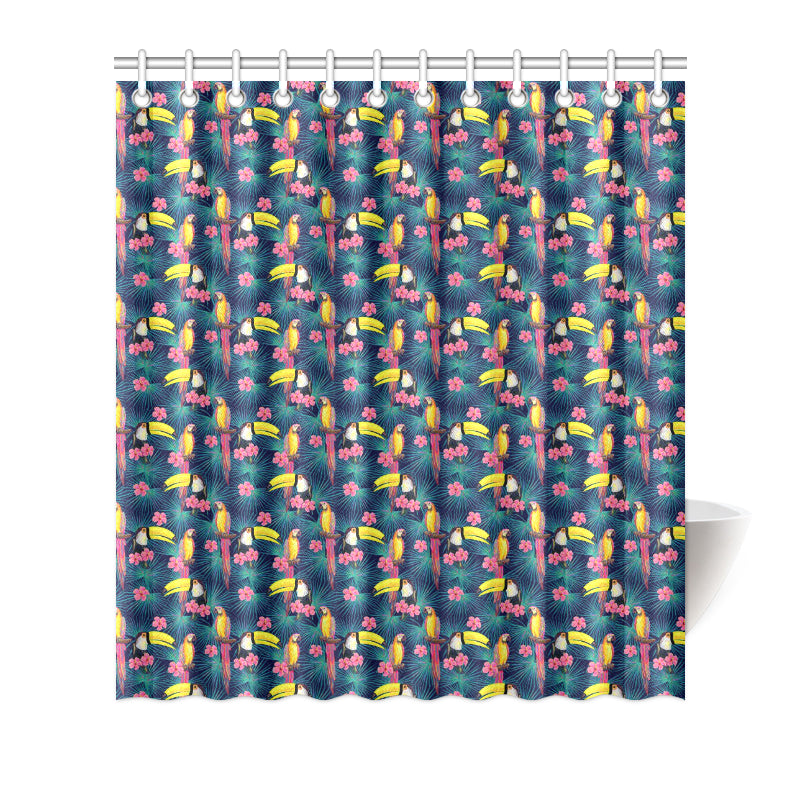 Toucan Parrot Design Shower Curtain