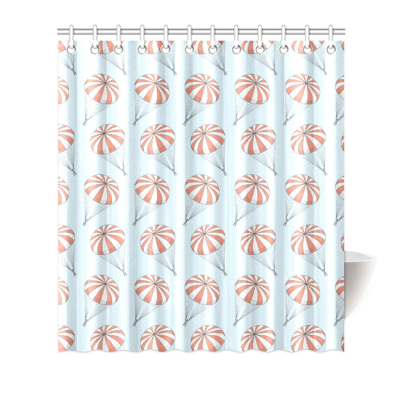 Skydiving Pattern Print Design 01 Shower Curtain