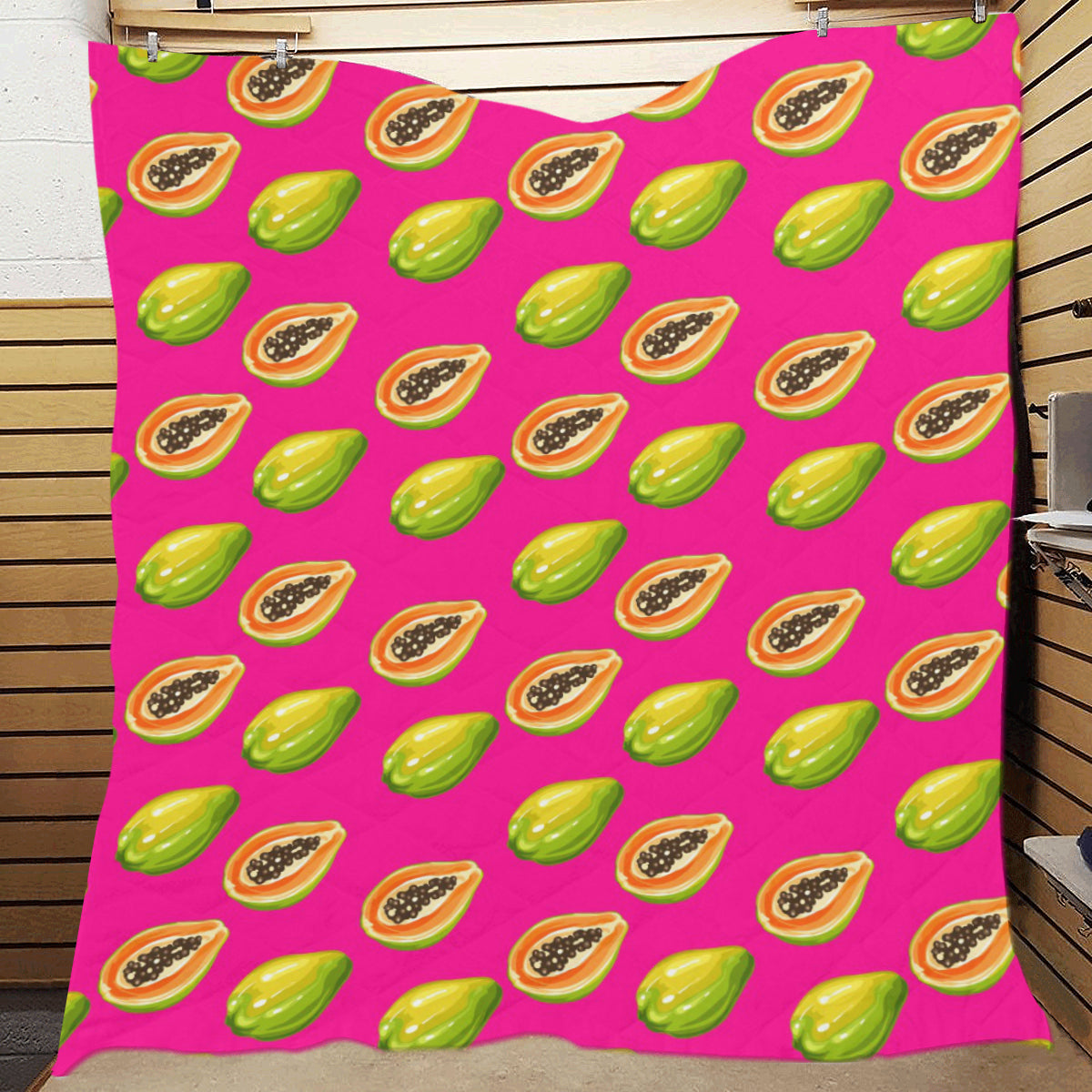 Papaya Pattern Print Design PP02 Premium Quilt