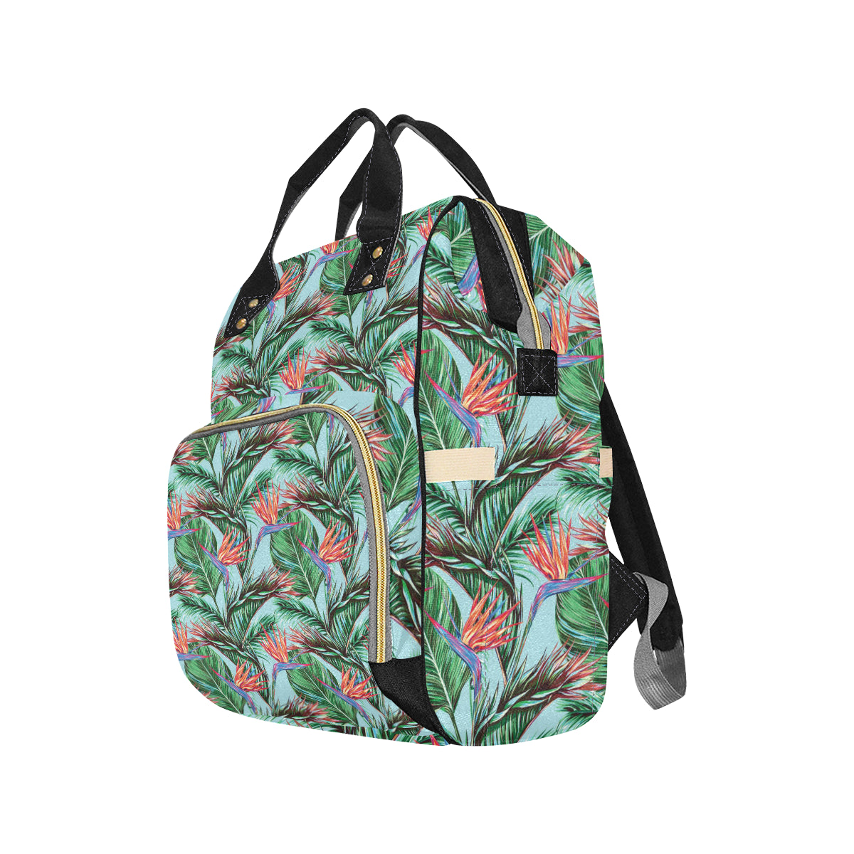 Bird Of Paradise Pattern Print Design BOP01 Diaper Bag Backpack